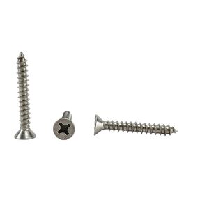 #6 X 1-1/2" Stainless Phillips Flat Head Sheetmetal Screw (3/8" to 2" in Listing) 100 Sheet Metal Screws, 82 Degrees (#6 x 1-1/2) in Kuwait