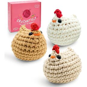 SGIBYN Crochet Kit for Beginners with Video - 4 Pcs Hanging Plant Craft Set in Kuwait