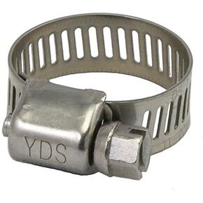 YDS All 300 Grade Stainless Steel Mini Hose Clamp, Worm-Drive, SAE Size 5, 7/16" to 3/4" Diameter Range, 0.35 Bandwidth (Pack of 10) in Saudi Arabia