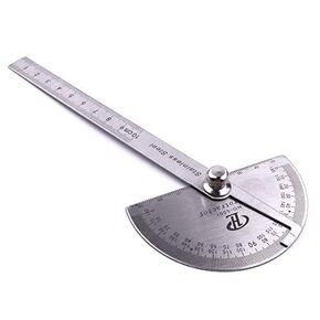 Atoplee Stainless Steel Protractor 0-180° Round Head Protractor - Angle Finder Craftsman Ruler Machinist Tool Ruler Adjustable Woodworking Angle Measure Tool in Saudi Arabia