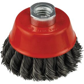 IVY Classic 39038 3-Inch x 5/8-Inch-11 Arbor, Carbon Steel Knot Wire Cup Brush - 0.020-Inch Coarse, 1/Card in Kuwait
