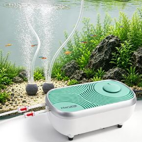 Harune Dual Outlet Aquarium Air Pump,4W 96 GPH,for 10-76Gal Fish Tank in Saudi Arabia