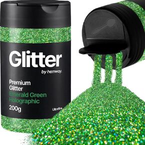 Hemway Fluorescent Green Glitter Shaker, 130g Ultrafine Glitter in Saudi Arabia