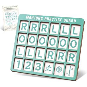 Solo Mahjong Board, Portable Wooden 24-Slot Practice Board for Charleston in Kuwait