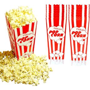 30 دلاء من صناديق ورق الفشار الليلية للأفلام، بطول 7.75 بوصة، كبيرة وتحمل 46 أونصة، تصميم عتيق للحفلات الرجعية باللونين الأحمر والأبيض، حقائب وأحواض مخططة بالحنين إلى الماضي [كمية مختلفة] in Kuwait