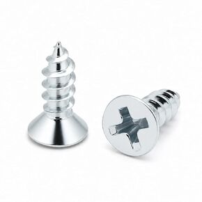 100 Qty #8 x 1/2" Flat Head Zinc Coated Phillips Head Wood Screws (BCP6) in Saudi Arabia