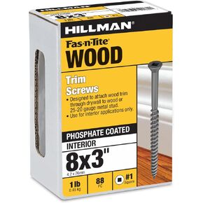 The Hillman Group 47316 8 X 3-Inch Square Drive Trim Screw-Sharp Point, 1-Pound in Saudi Arabia