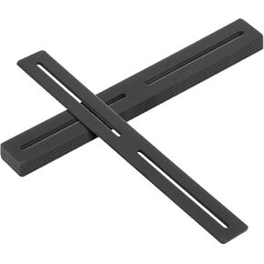 6 PCS 14 1/4" Black Flat Mending Plate Slidable Straps, Straight Steel Straps Repair Plates Brace, Repair Fixing Bracket Connector(Size: 14 1/4" x 1 5/8", Thickness 1/8") in Saudi Arabia