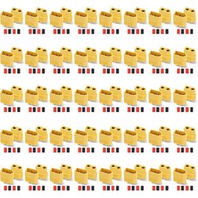 20 Pairs XT60 Connectors (Male + Female Plugs) with 80 PCS Heat Shrink Tubing, XT60 Connector for RC Battery Connector, RC Lipo Battery Car Boat in Saudi Arabia