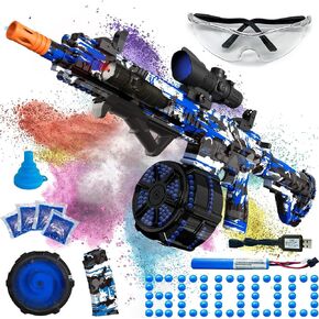 Electric Gel Ball Blasters, High Speed Automatic Splatter Ball Blasters with 80000+ and Goggles, JIFTOK Rechargeable Splatter Ball Toys for Outdoor Activities Shooting Game Party Favors-2 pcs in Kuwait