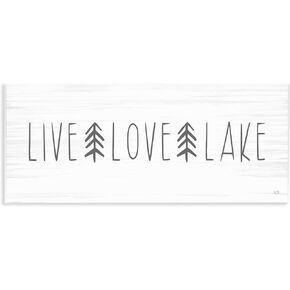 تصميم فني جداري من القماش من شركة Stupell Industries Live Love Lake Phrase من Lux + Me Designs in Kuwait