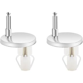 2PCS Toilet Seat Hinge Fixings Toilet Seat Top Fix Quick Release Hinges Expanding Rubber Screws, 1.97" in Saudi Arabia