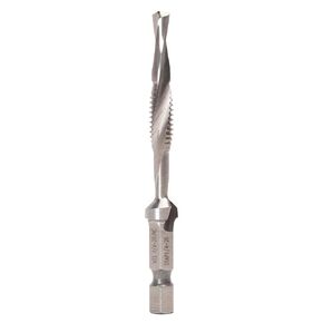 Greenlee DTAP1/4-20 مثقاب مختلط/صنبور مثقاب غاطس لما يصل إلى 10 قياسات معدنية، مثقاب مركب، صنبور، وريشة إزالة الأزيز مع سداسي التغيير السريع، 1/4-20 NC in Kuwait