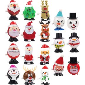 ZGWJ 18 Pcs Christmas Wind Up Toys, Educational Walking Clockwork Jump Funny Toys Party Gifts Party Favors Stocking Stuffers for Children Kids Boys Girls Toddlers in Kuwait