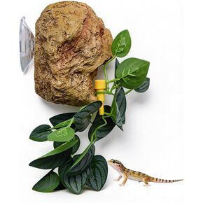 Reptile Water Dish with Adjustable Drip, Wall-Mounted Slow Dripper for Terrarium, Leak-Proof Water Bowl for Bearded Dragon, Gecko, Lizard, Snake, and Small Reptiles Habitat in Kuwait