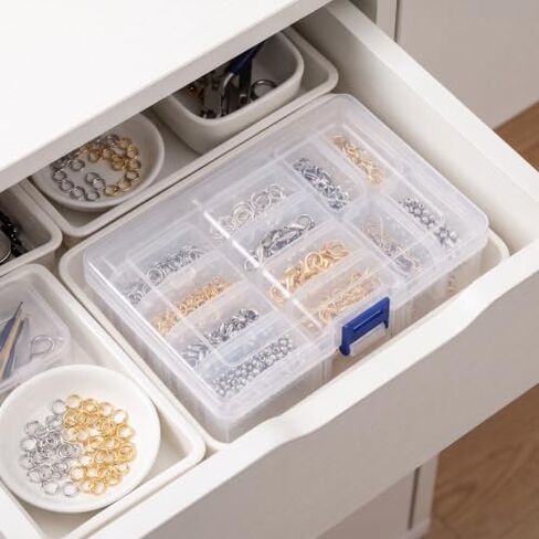 15pcs Plastic Storage Box Set, Transparent in Kuwait