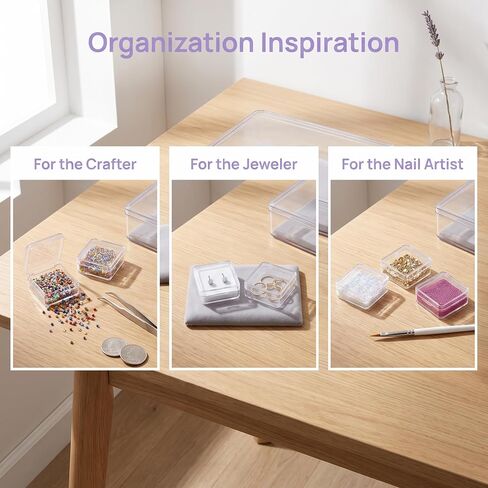 15pcs Plastic Storage Box Set, Transparent in Kuwait