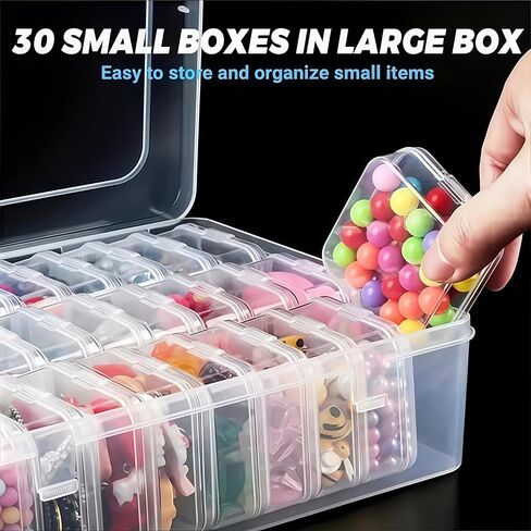 15pcs Plastic Storage Box Set, Transparent in Kuwait