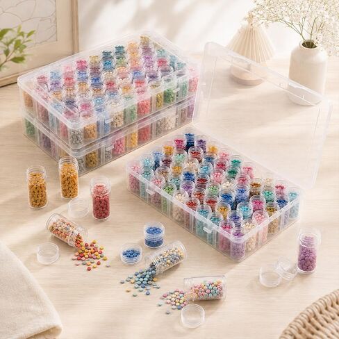 3 Pack 60 Grid Bead Storage Organizer Container Box for Jewelry Craft in Kuwait