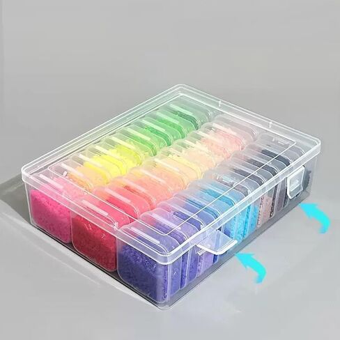 30-Compartment Storage Set – Includes 1 Large Outer Box + 30 Small Clear Boxes for Beads, Jewelry & DIY Supplies in Kuwait