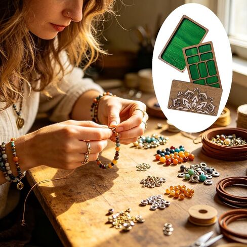 Wooden Bead Board 2-Layer Beading Tray with Magnetic Lid in Kuwait