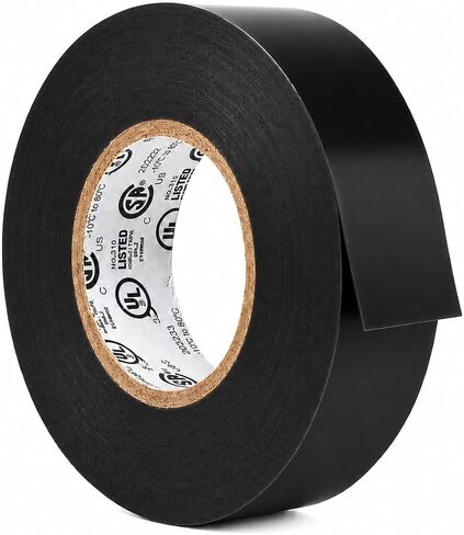 GGR Supplies T.R.U. EL7566-AW Professional Grade Rubber Black PVC Electrical Tape, Rated up to 600 Volts and 176 F - UL/CSA/CE Listed Synthetic: 2 in. x 66 Ft. (8 Mil) in Kuwait