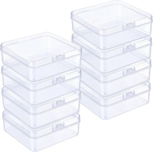 17-Pack Clear Plastic Boxes with Lids for Diamond Art in Kuwait