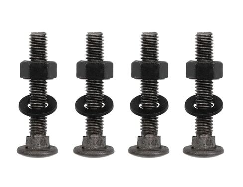 LBY 7 Sets 3/8-16 x 3" Carriage Bolts Screws Round Head Square Neck and Hex Nuts & Flat Washers, 45# Steel, Black in Kuwait