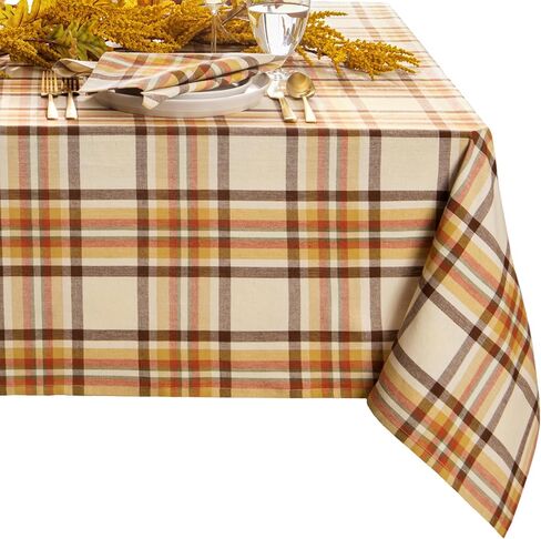 Elrene Home Fashions Russet Harvest Woven Plaid Table Runner, 13"x70" in Saudi Arabia