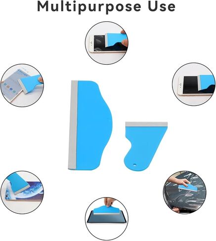 2 Pcs Universal Hydrogel Film Sticking Scraper Air Bubble Remover Multi-purpose Film Squeegee Cellphone Film Scraper for Phone Computer Tablet Screen Protector Film Scratchproof Scraping Tool in Saudi Arabia