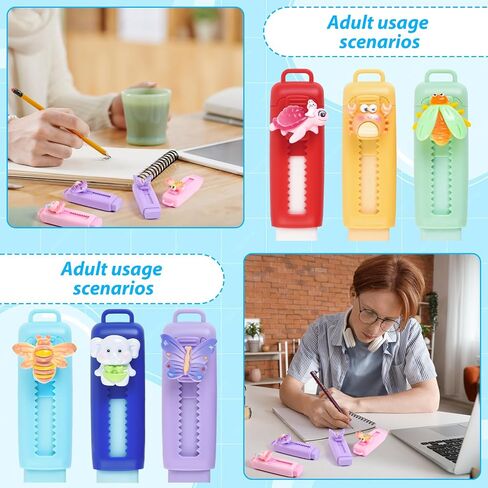 24 Pcs Cute Animals Retractable Eraser for Pencils Cute Supplies Kawaii Erasers Fun Cartoon Erasers Classroom Supplies Party Favors Gift in Saudi Arabia