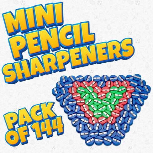 Mini Pencil Sharpeners (144-Pack) Pocket Handheld Colored Pencil Sharpeners in Kuwait