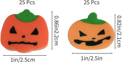 50 Pcs Halloween Mini Erasers Cute Small Pumpkin Erasers Bulk Halloween Eraser for Party Favors, Students, Goody Bag Filler, Classroom Prizes in Kuwait