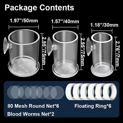 Baby Brine Shrimp Feeder, 80 Mesh Sieve & Bloodworm Net, 3 Sizes in Kuwait