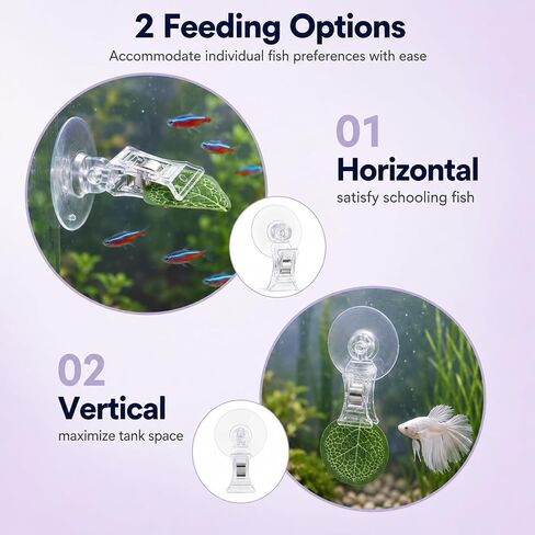 10Pcs Aquarium Plant Holder Aquarium Clips for Food Suction Cup Clips Fish Feeder Clear Plastic Food Feeding Clip for Fish Tanks Suction-Clips in Saudi Arabia