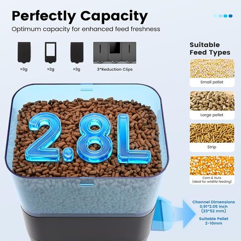 fishkeeper Automatic Pond Fish Feeder with LCD, 2.8L Programmable Timer in Saudi Arabia