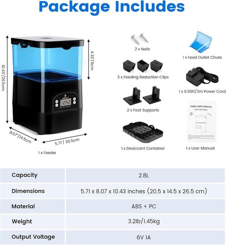fishkeeper Automatic Pond Fish Feeder with LCD, 2.8L Programmable Timer in Saudi Arabia