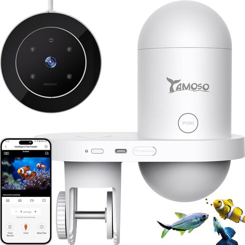 WiFi Automatic Fish Feeder for Aquarium, Food Dispenser with Camera in Kuwait