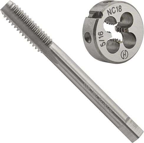 5/16"-24 UNF HSS Tap And Die Set, 5/16 x 24 UNF Machine Thread Tap And UNF Round Thread Die Right Hand in Kuwait