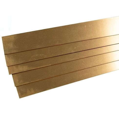 K & S Precision Metals K & S 9715 Brass Strip, 0.016" Thick x 1" Wide x 36" Long, 5 Pieces, Made in The USA in Saudi Arabia
