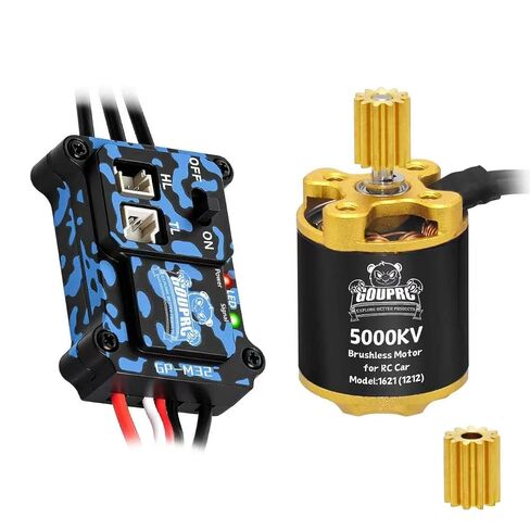 GOUPRC 5000KV 1621 Brushless Motor & GP‑M32 30A Brushless ESC for SCX30 1/30 Axial RC Crawler Car Upgrade with Replace Pinion Gears in Kuwait