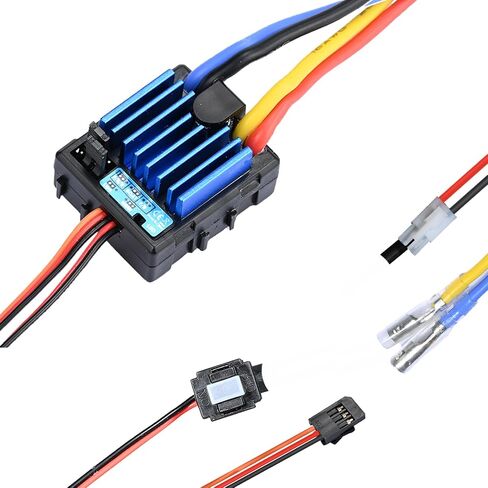 Waterproof Brushed 60A ESC Electronic Speed Controller for 1/10 Traxxas HPI Redcat Tamiya RC Truck, Buggy, Short Course Truck and Rock Crawler in Kuwait