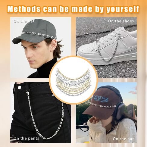 9Pcs Trucker Hat Chains, Clip On Cap Brim Charms for DIY Hat Decoration in Kuwait