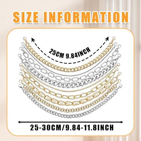 9Pcs Trucker Hat Chains, Clip On Cap Brim Charms for DIY Hat Decoration in Kuwait