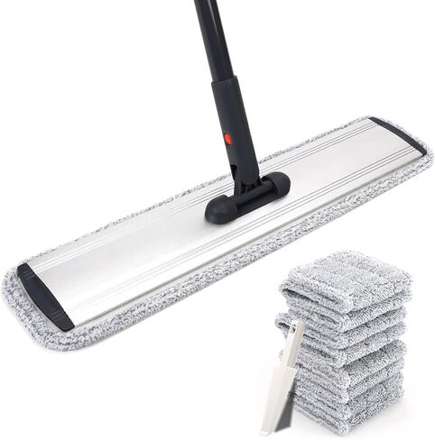 Microfiber Mop Pads 32-inch mop Replacement 6 Pack Reusable Mop Head Wet & Dry Mops Refill Fit for 36-inch Flat Mop Also in Kuwait