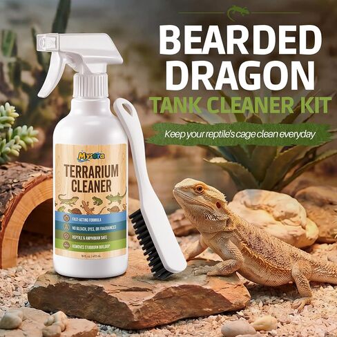 Bearded Dragon Tank Cleaner Kit with Brush, 16oz in Kuwait