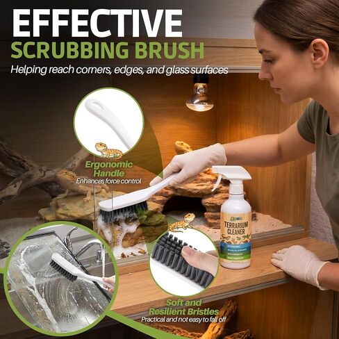 Bearded Dragon Tank Cleaner Kit with Brush, 16oz in Kuwait