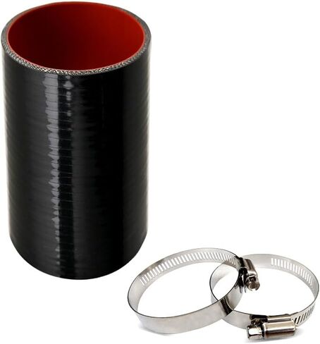 1.5" ID Straight Silicone Hose Coupler with 2 SS304 Worm Clamps, High Temp 4-Ply Reinforced 5MM Wall 3.0" Length(Qty 1) For Pipes Connecting… in Kuwait