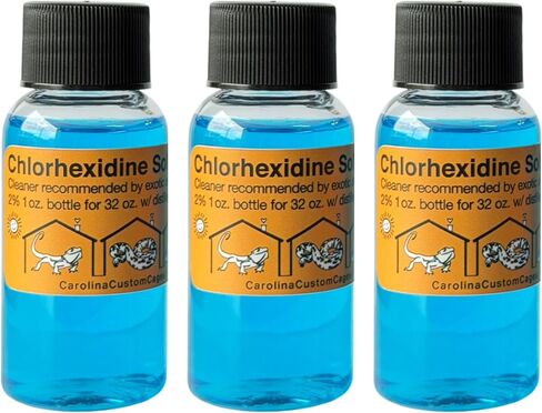 3 Refills of 32 oz Each, Chlorhexidine Solution 2%, Chlorhexidine Cleaning Solution, Chlorhexidine Spray for Reptile Habitats in Kuwait