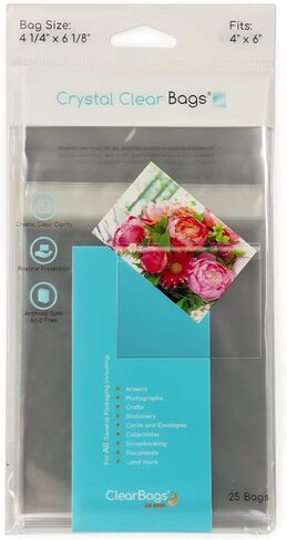 ClearBags Seal Top Closure Bags, Perfect Fit For 11x14 Photos, Art Prints, Pictures, Posters | Resealable Adhesive on Bag, Not Flap | Crystal Clear, Archival Safe | Pack of 25 (11" x 14") in Saudi Arabia